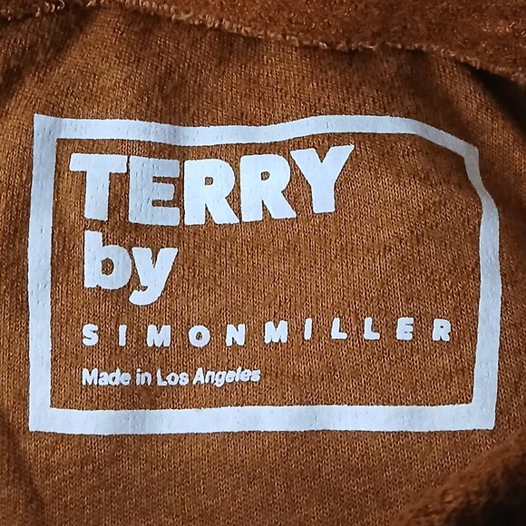 NWT TERRY By Simon Miller LOA Pants S Wide Leg High Rise Caramel Made in USA - Picture 7 of 9